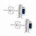 4.65 ct Sapphire With Round Cut Diamond Accented Stud Earrings